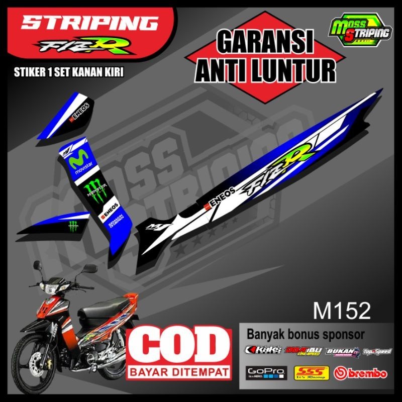Striping Sticker List Variasi Motor Fiz R , Fiz r - Setiker list variasi roadrace racing fizr semi f