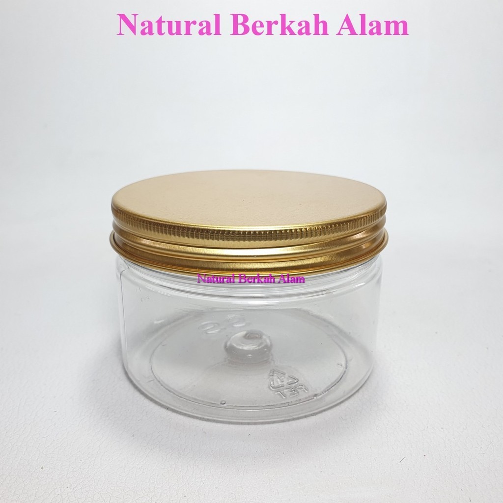 Toples 300 Ml Pet Tabung Natural Tutup Aluminium / Toples Plastik / Toples / Toples Kue Lebaran  / T