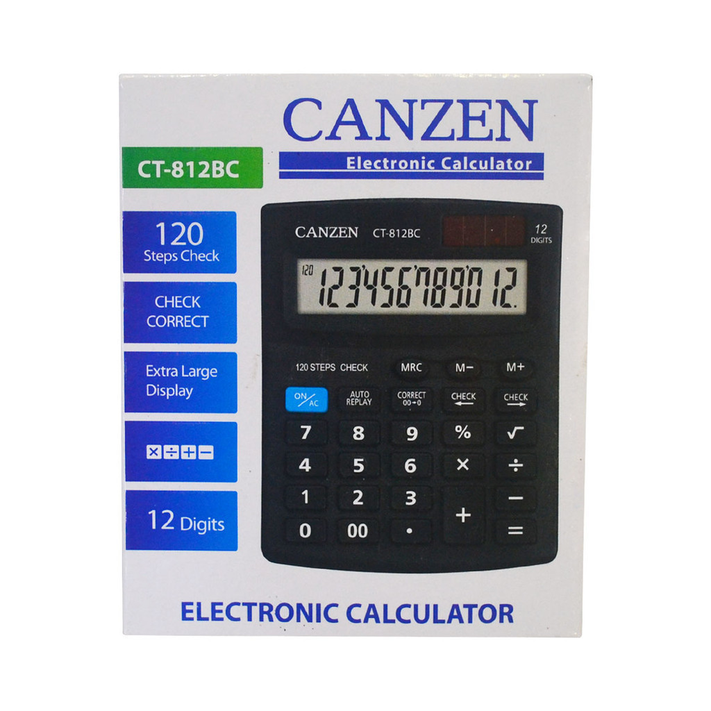 

Kalkulator Elektronik Canzen CT-812 BC Calculator Canzen CT 812 BC Kalkulator 12 Digit