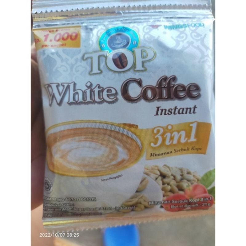 

top white coffe terlaris cod-kopi TOP Coffee White (isi 10 pcs) x 21 grm-TOP WHITE COFFEE RENCENG ISI 10 SASET