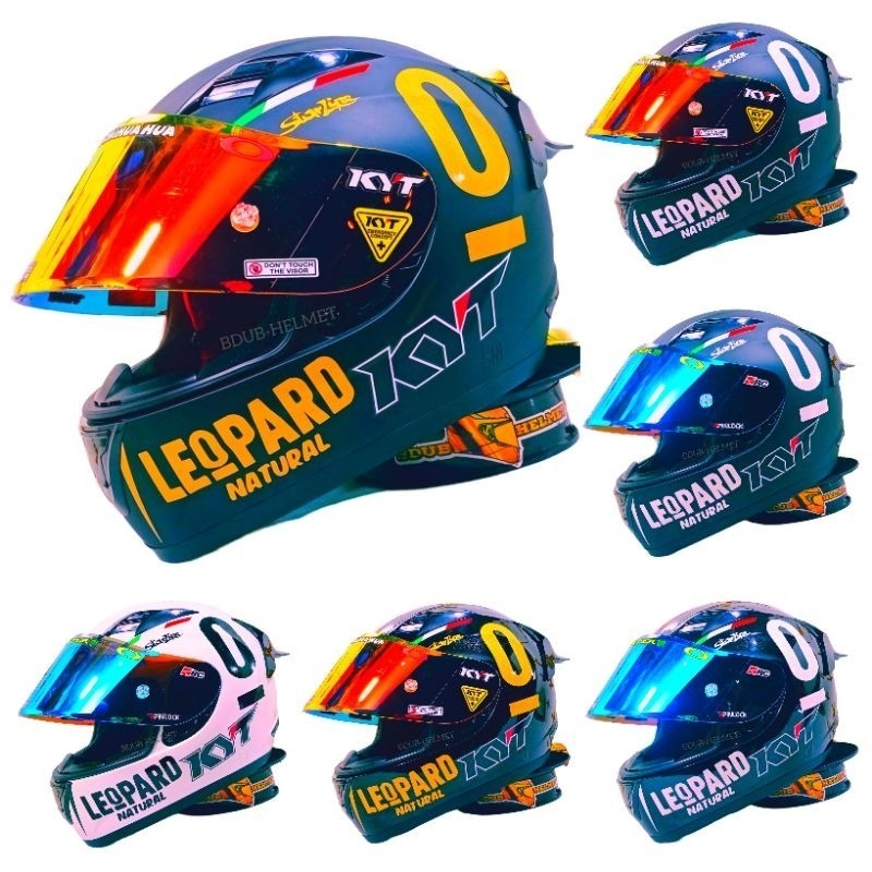 Helm KYT r10 Black dof (paket ganteng)