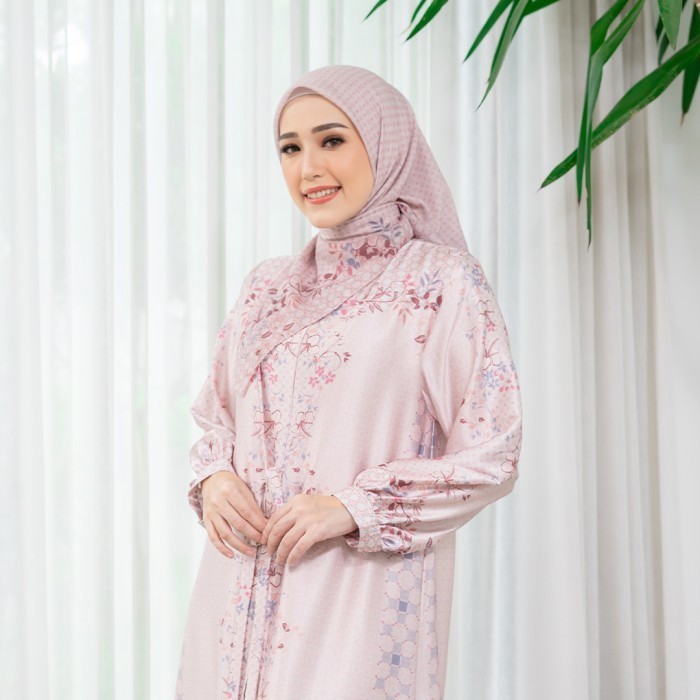 Baneska X Adelia Pasha - Sarimbit Collection Gamis Lanita Series - Khaki, XXL