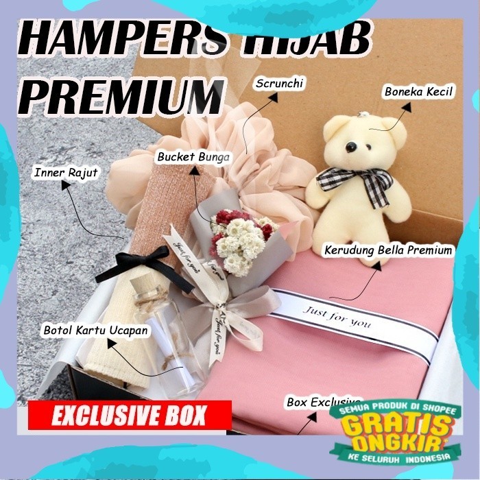 

Hadiah Ulang Tahun Untuk Wanita Gift Box Cewek Kado Ultah Paket Hampers Set Hijab/ kuning coklat abu ungu sage