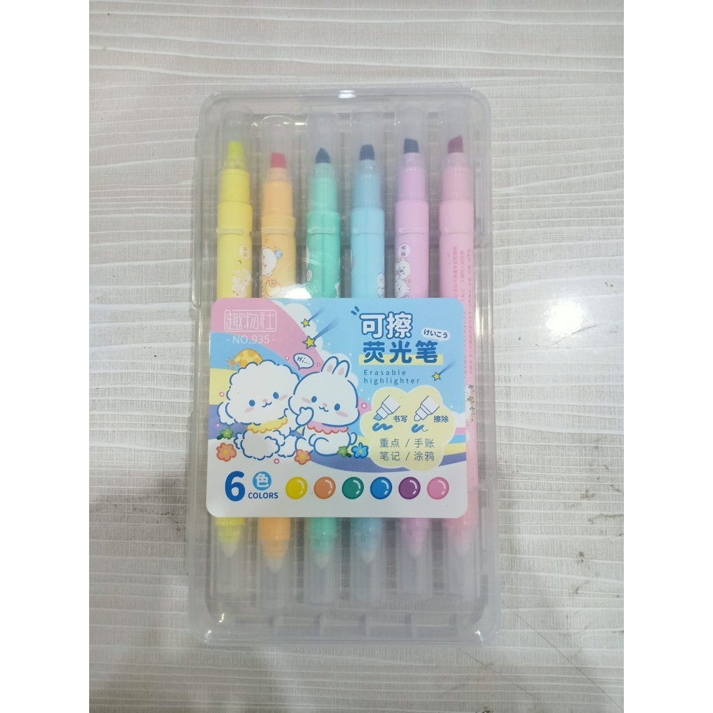 

(1 PACK = 6 PCS) STABILO BISA DIHAPUS / ERASABLE STABILO / HIGHLIGHTER