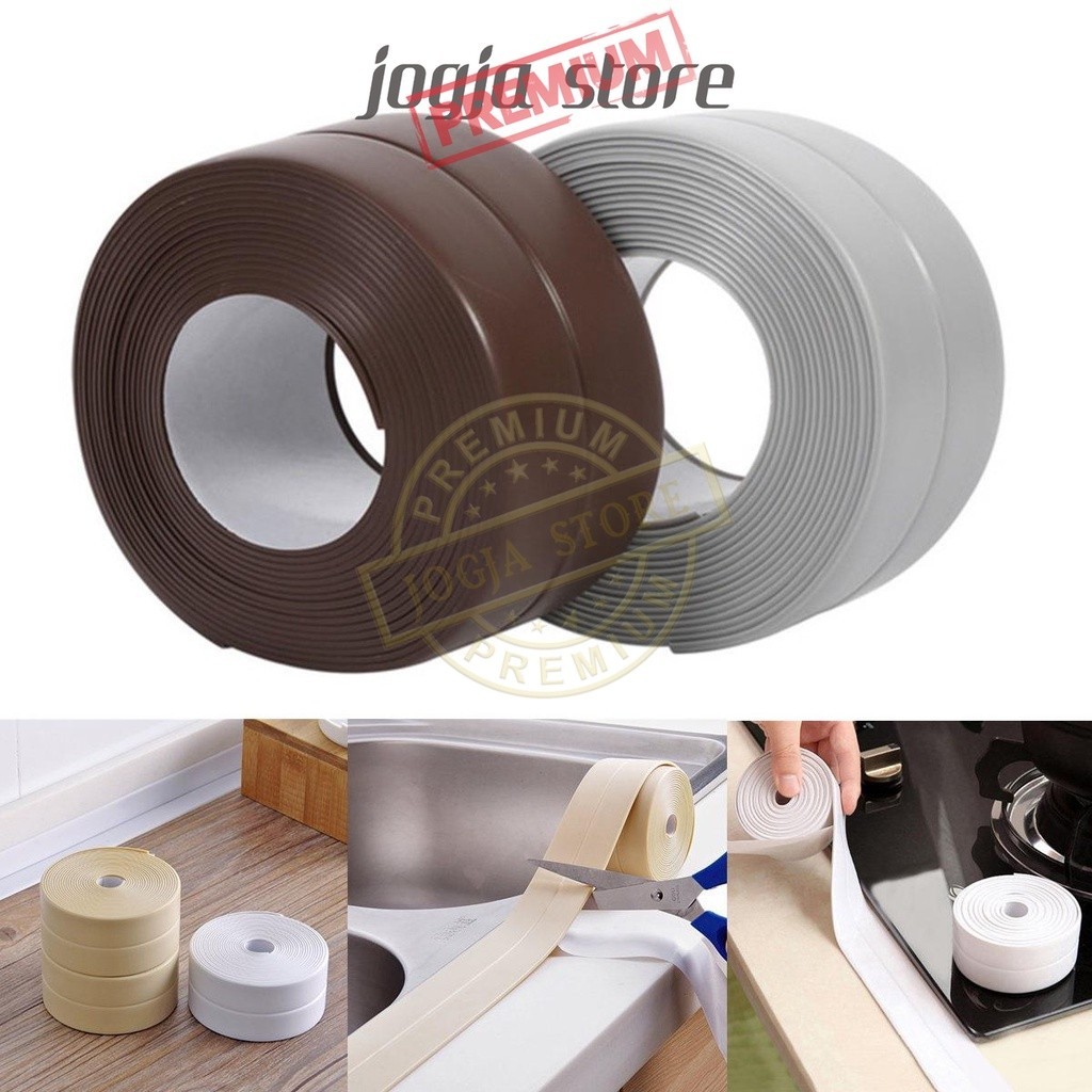 

Lakban Sealing Strip Waterproof Dapur-Kamar Mandi Caulk Tape PVC 3m