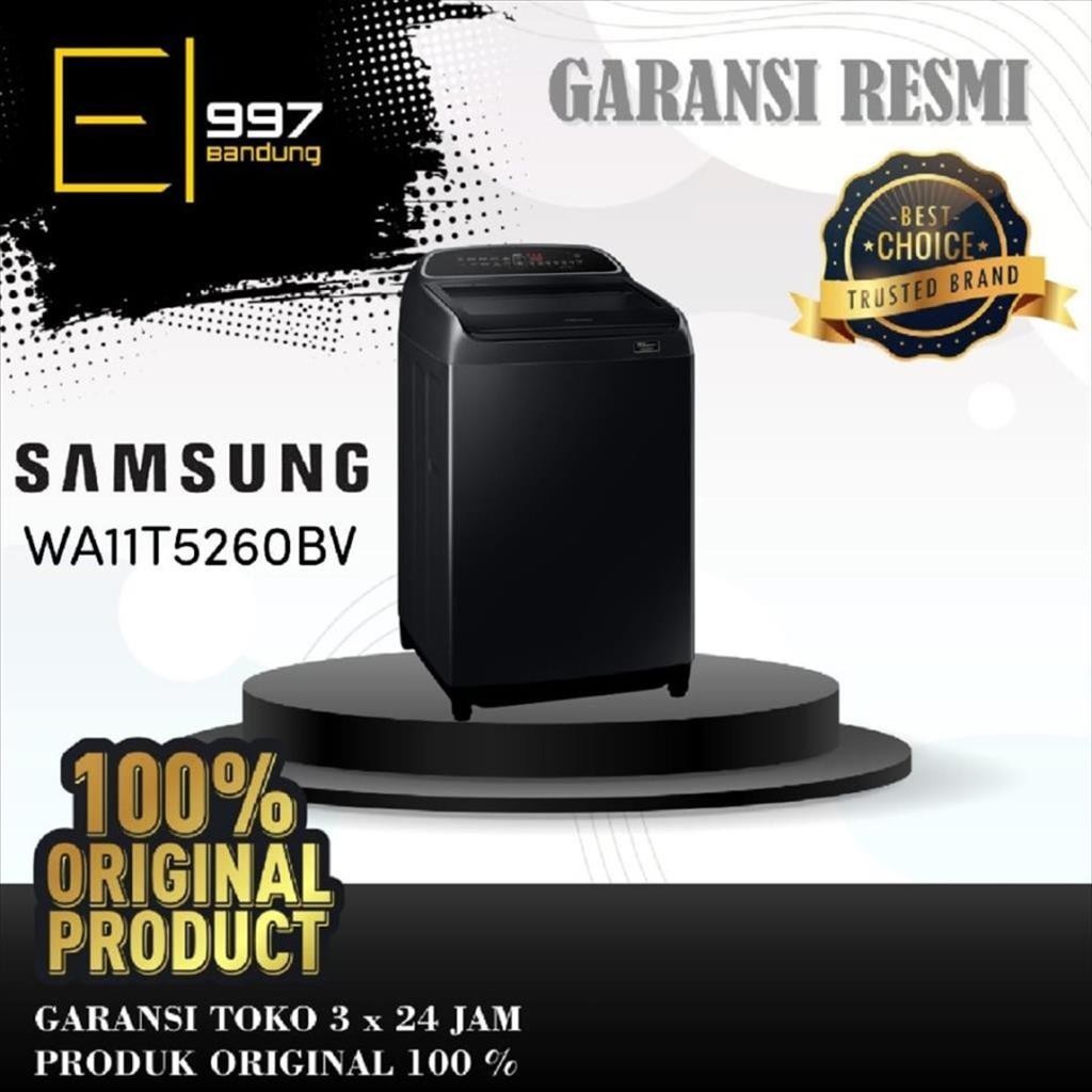 MESIN CUCI TOP LOADING  SAMSUNG WA11T5260BV WOBBLE , 11 Kg