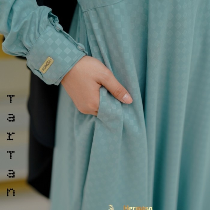 GAMIS SYARI EMBOS  GAMIS JUMBO HERMOSA  - hijau wardah, XXL