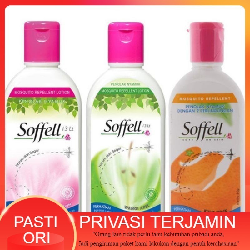 SOFFEL BOTOL 60ML / LOTION ANTI NYAMUK 60 ML / Soffell Botol Kulit Jeruk / Geranium / Sofel
