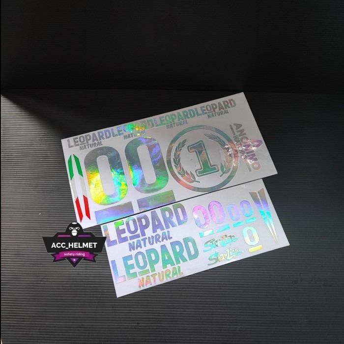 Stiker Helm Leopard / Sticker Helm Leopard Fulset 1 Helm