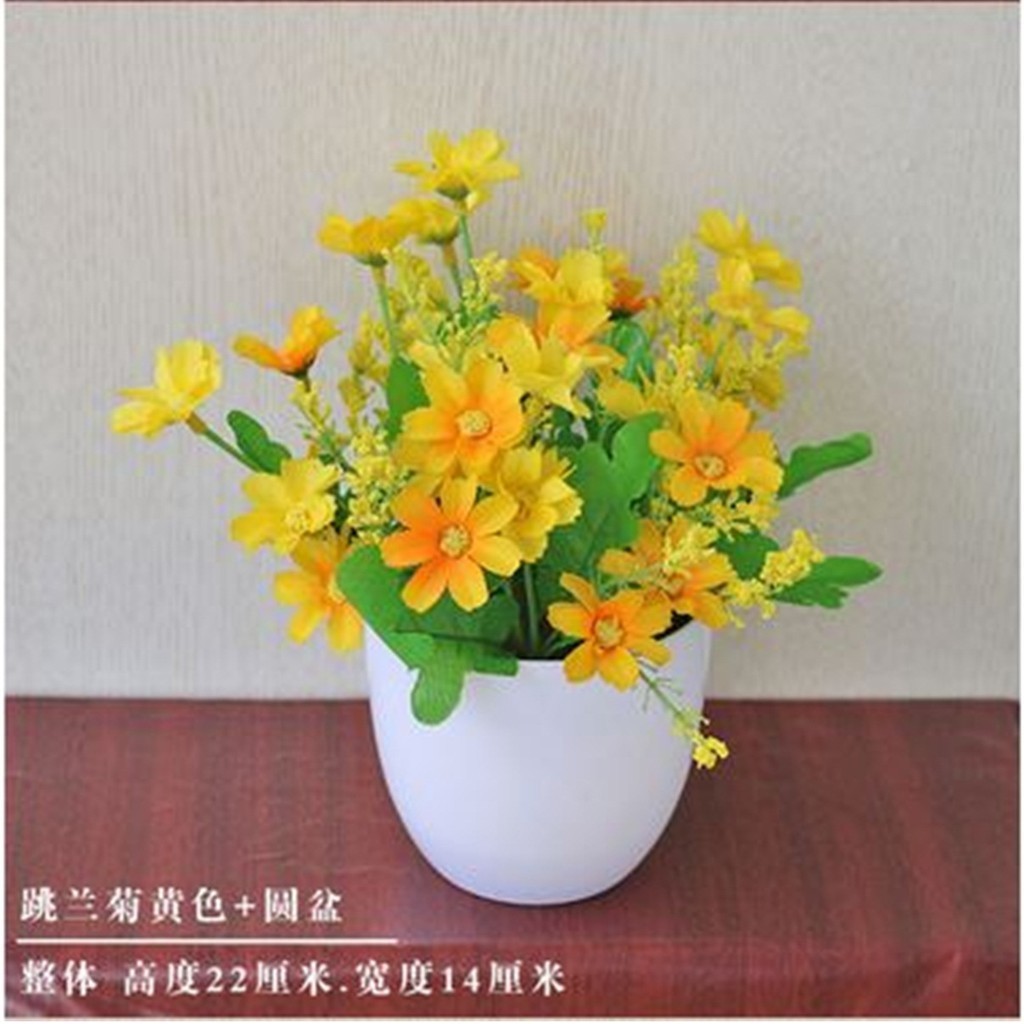 AKB Ornamen Pot Tanaman Bunga seruni Dekorasi Tanaman Hias Tanaman Plastik Pot Bunga Hias BUNGA