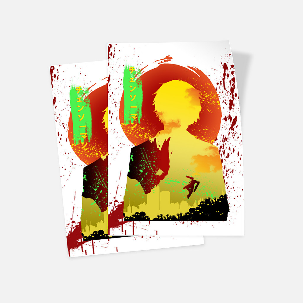 

Glossy Sticker - Set of 2 Anime - Chainsaw Man