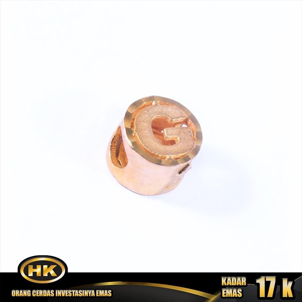 Liontin Emas 17K - HURUF G - HKGOLD