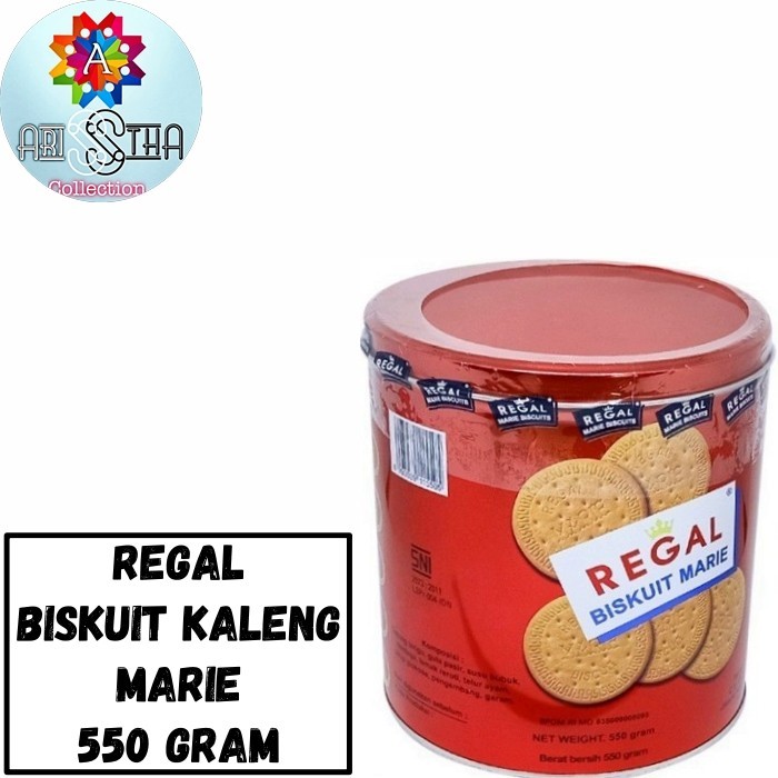 

REGAL Biskuit Marie Kaleng 550 GRAM