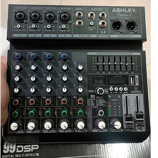 Terbaru Jh Rdm mixer ashley premium6 premium 6 usb mp3 BT recording 6channel original