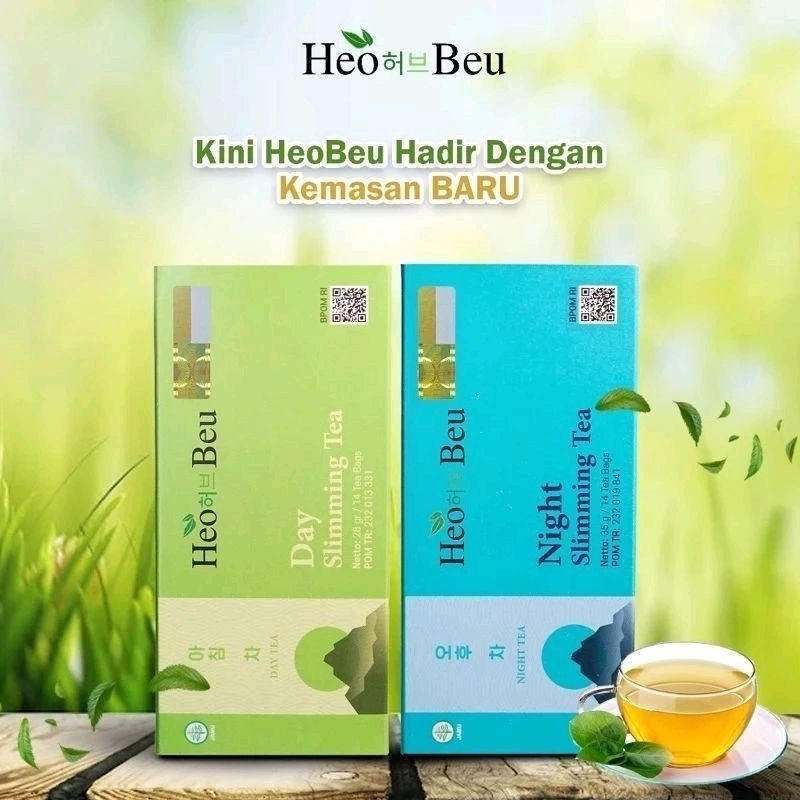 

1 Paket Heo Beu Tea 2 Box Day & Night Pelangsing Badan Penurun Berat Badan Terbaik Teh Diet Slimming Tea Heo Beu Korea