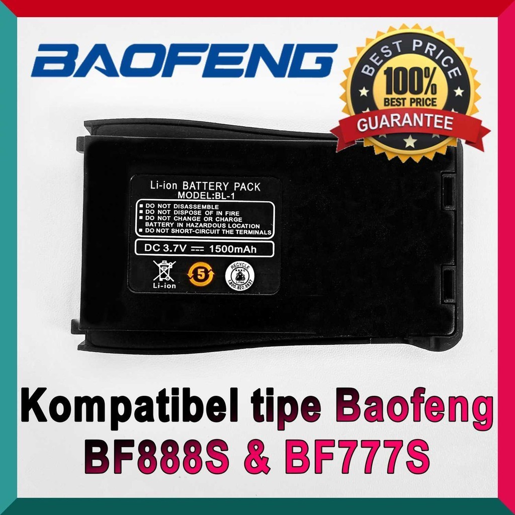 baterai ht baofeng bf888s b bf888s bf 888 bf888 888s bf777 baru handie
