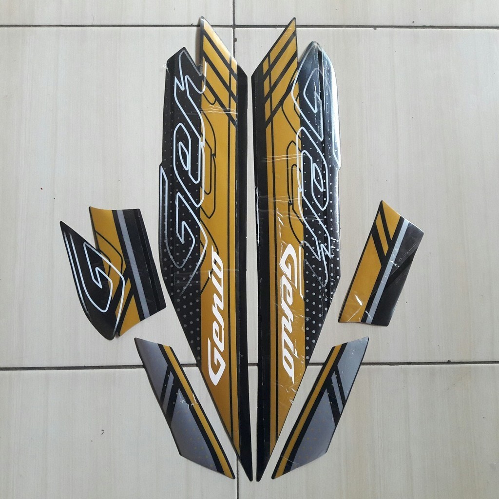 stiker striping honda motor genio 110 2020 gold