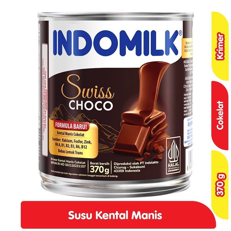 INDOMILK Krimer Kental Manis Swiss Choco 370 g