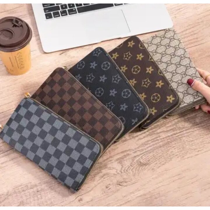 Dompet resleting panjang motif wanita resleting
