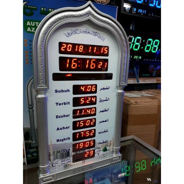 Hot Promo Jam Digital Adzan Jadwal Sholat Masjid Otomatis dan Iqomah Az 4009 - Ada Remote Baru