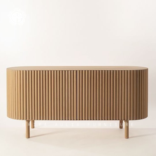 Bufet pendek salur kayu jati bufet minimalis modern