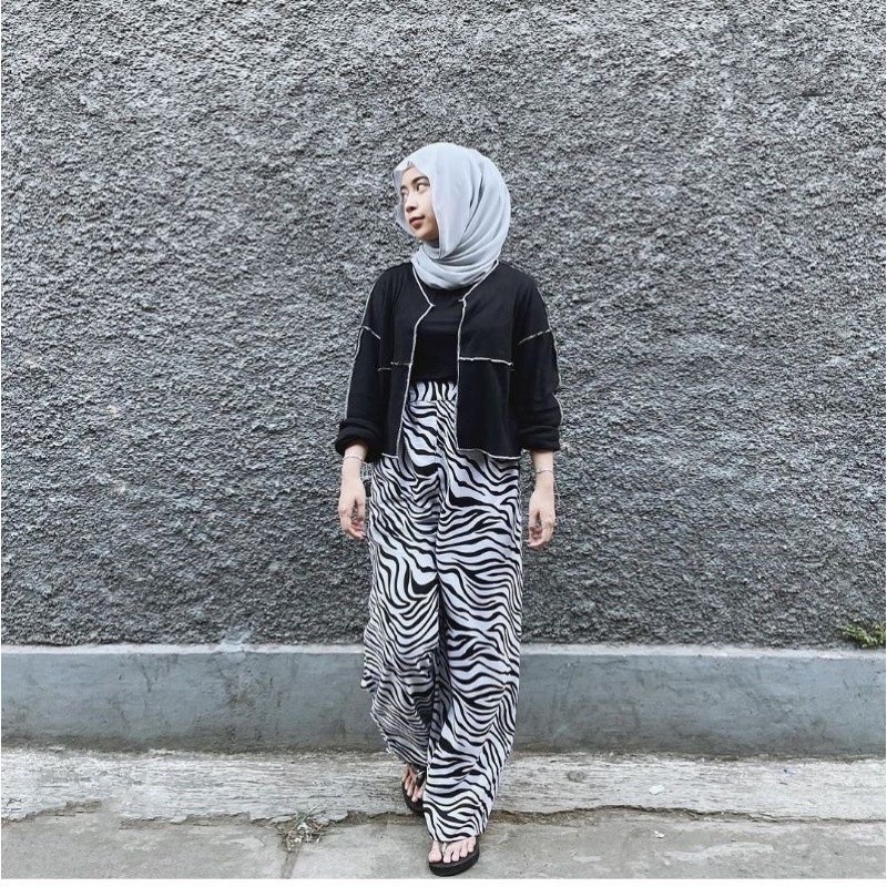 ⭐(BAYAR DITEMPAT)⭐ Kulot Zebra /Celana Kulot Wanita / Kulot Motif Zebra ⭐