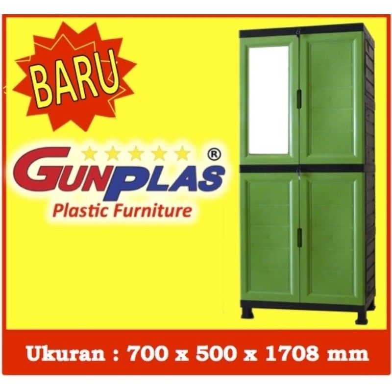 Lemari Baju Plastik Gunplas Super Cabinet Jumbo Kaca Lemari Pakaian