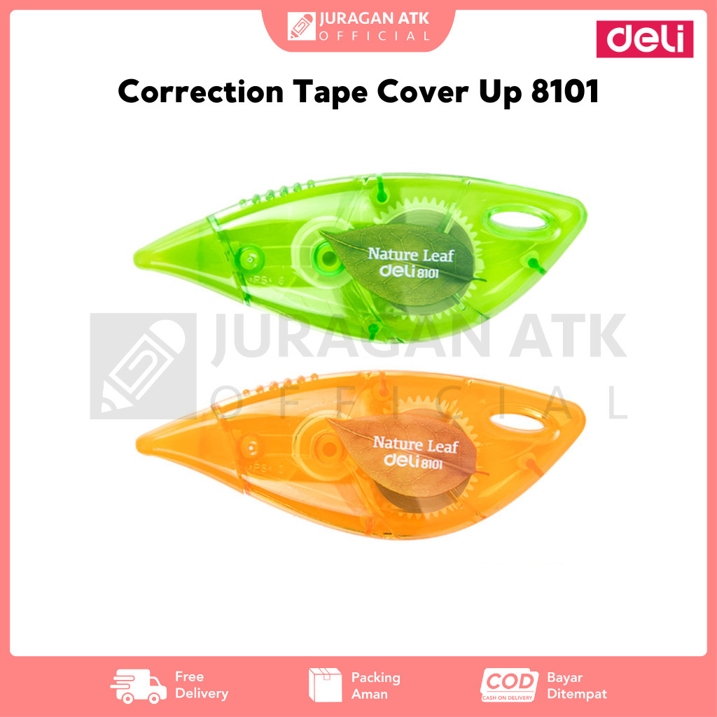 

Correction Tape Cover Up Deli 6m x 5mm Tipe X Pita Koreksi Deli 8101