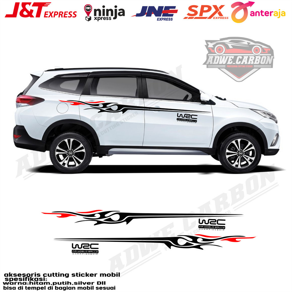 STICKER MOBIL VARIASI STICKER TERIOS 2016 DECAL BODY MOBIL VARIASI CUTTING STICKER MOBIL HITAM TERIO