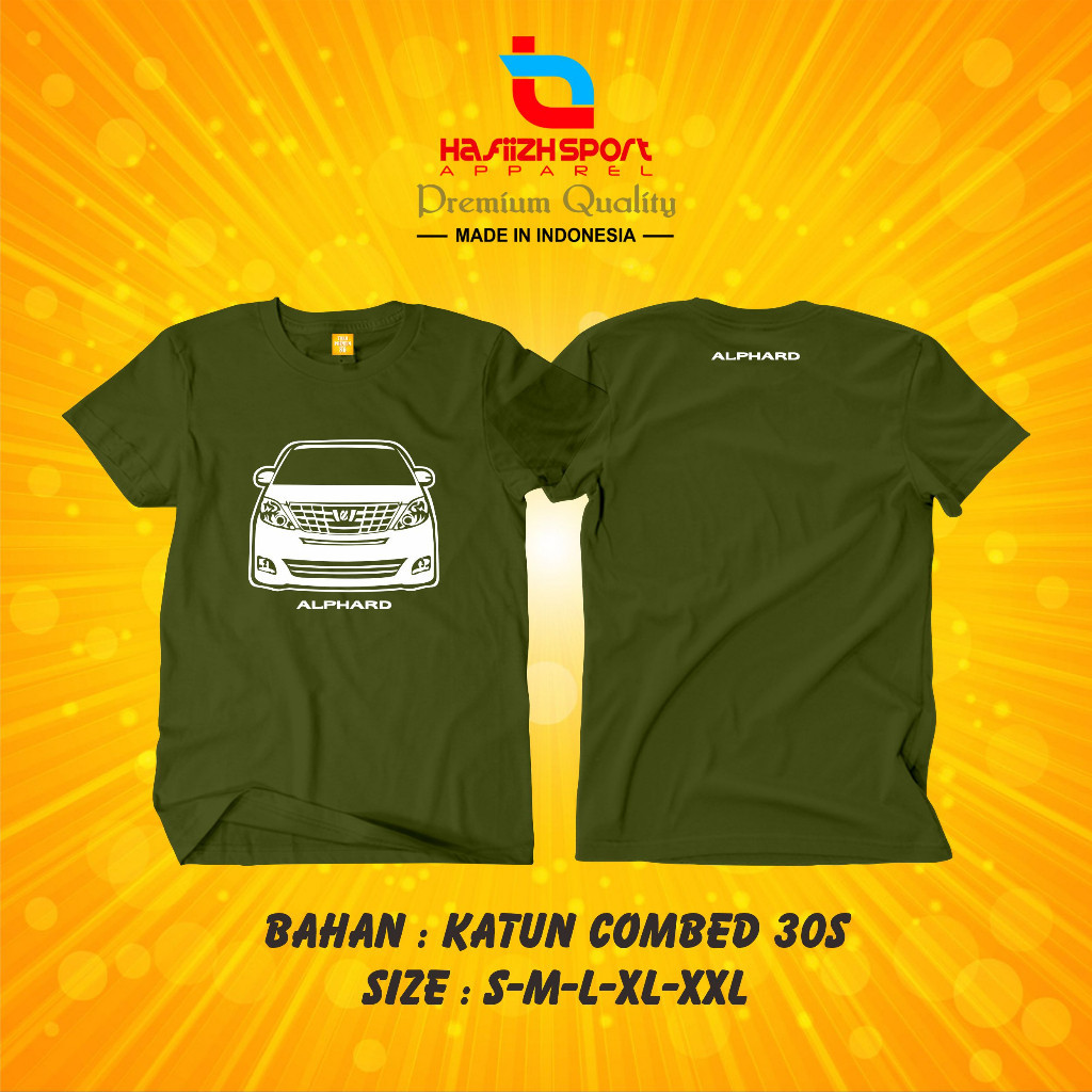 KAOS BAJU MOBIL TOYOTA ALPHARD PREMIUM