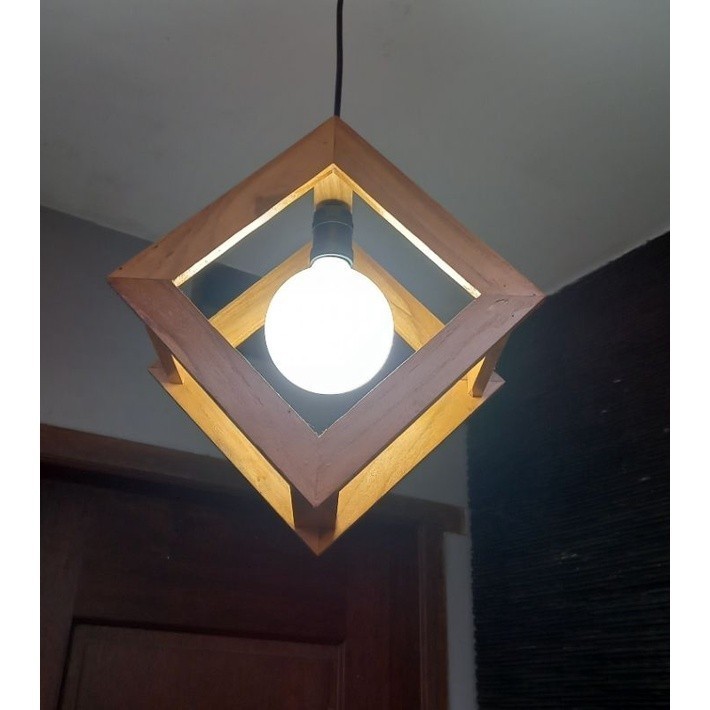Lampu Gantung Minimalis aesthetic Lampu Hias Kubus Unik