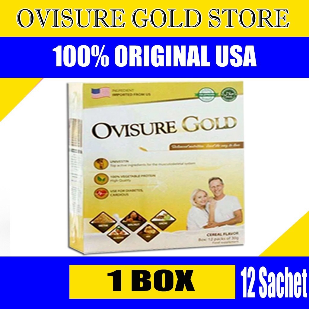 1 BOX OVISURE GOLD MILK SUSU OBAT TULANG DAN SENDI YG SEHAT 100% DIMFOR USA