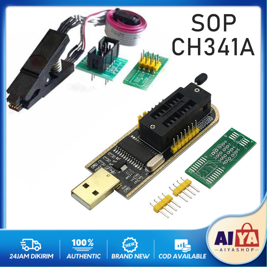 Paket komplit Alat Flash Bios IC Eeprom TV Led USB Programmer Ch341A CH341 CH 341 24 25 Series