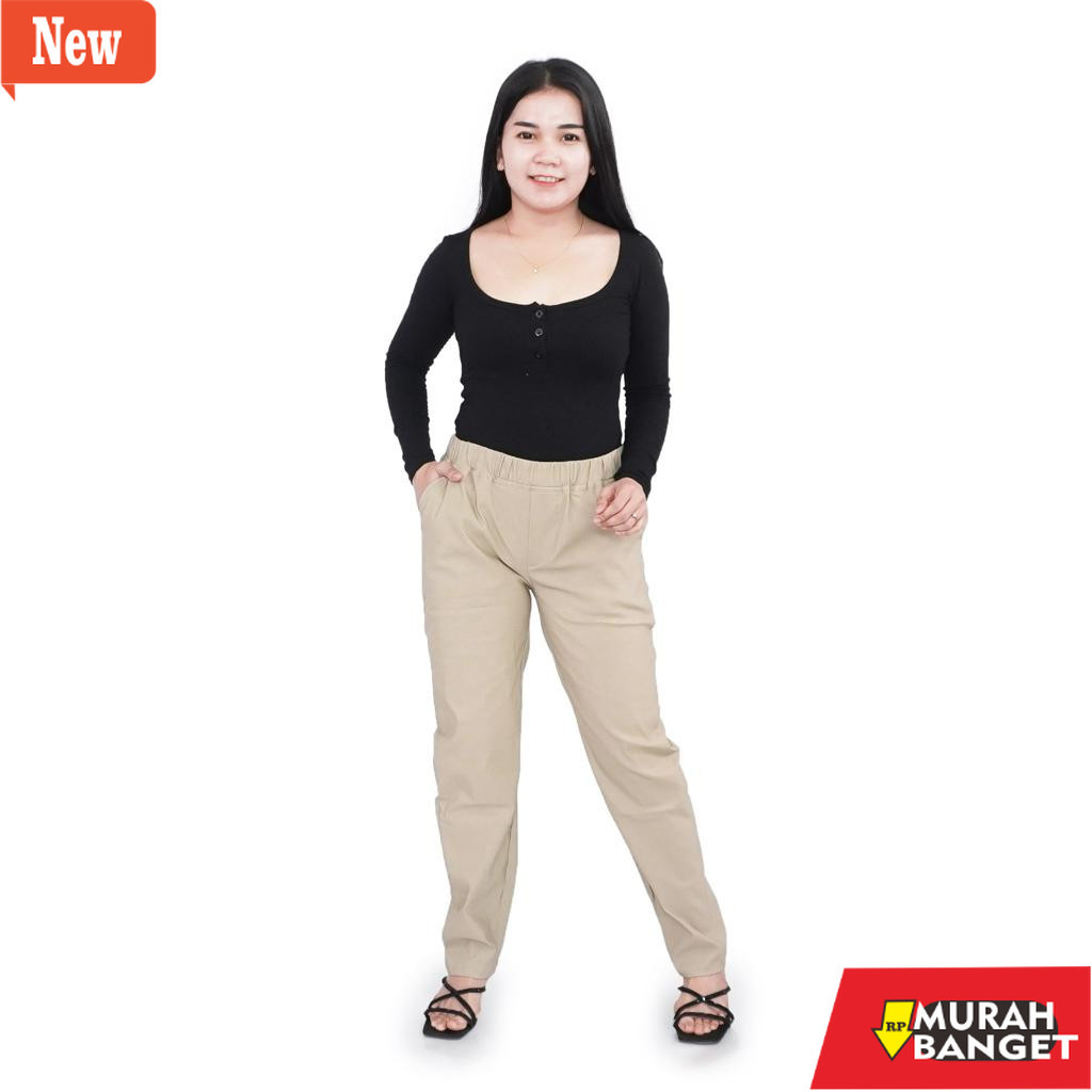 Celana panjang wanita untuk lebaran- Celana Kerja Kantor Super Soft Legging BigSize 8L,6L,5L,4L,2L,X