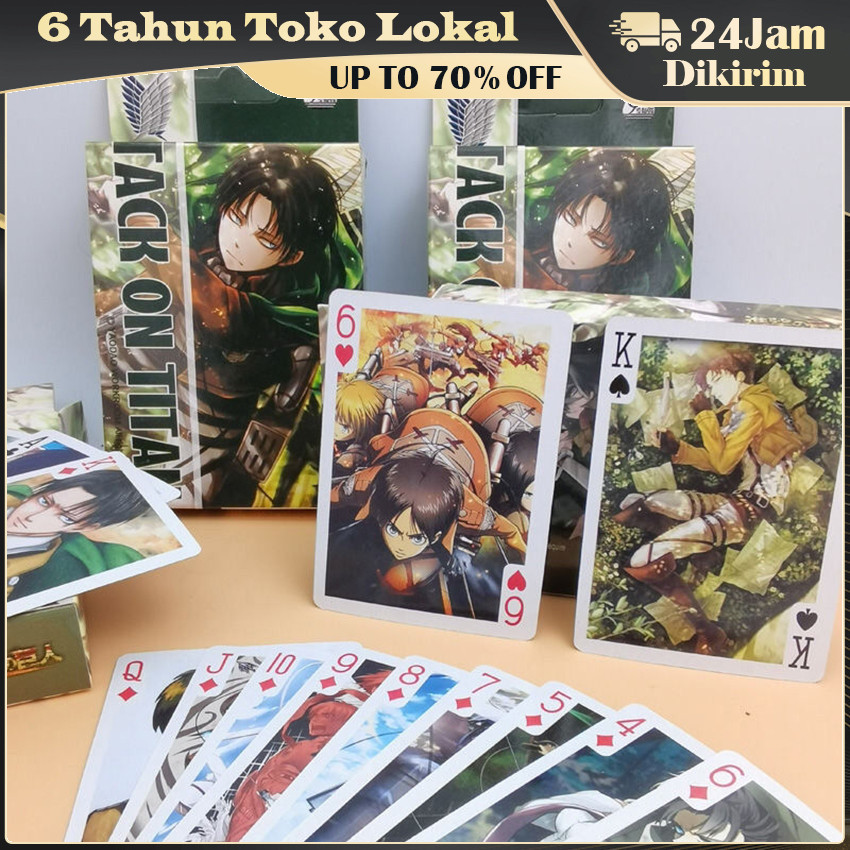 Attack On Titan Kartu Bermain Karakter Anime / Kartu Remi Poker Anime