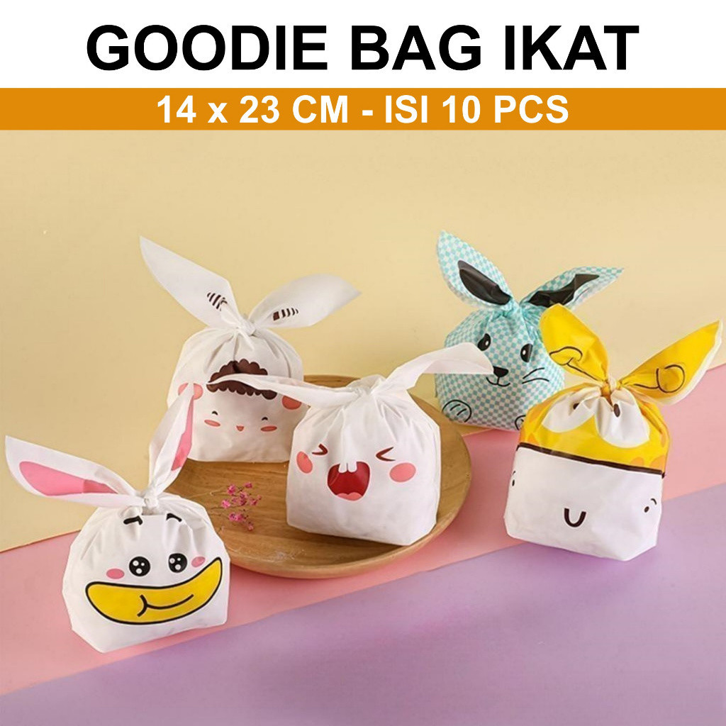 

Norden - (ISI 10) GOODIE BAG IKAT 14x23 - Plastik Kemasan Ultah Ulang Tahun Hampers Tas Snack Bingkisan Birthday Party Pesta Anak Souvenir Suvenir Goodiebag Rabbit Telinga Lucu Murah Medan