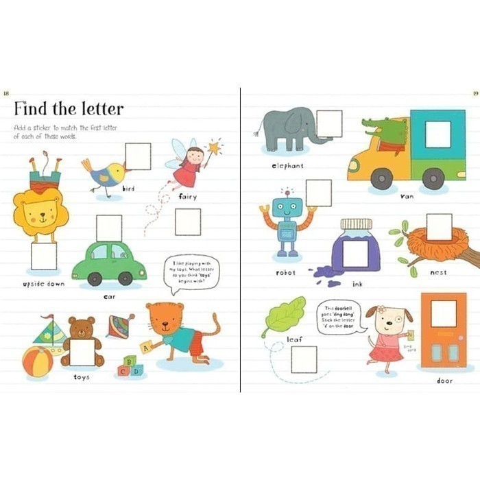 [LOGU] Board book sticker book, Buku stiker board book, Stiker belajar anak