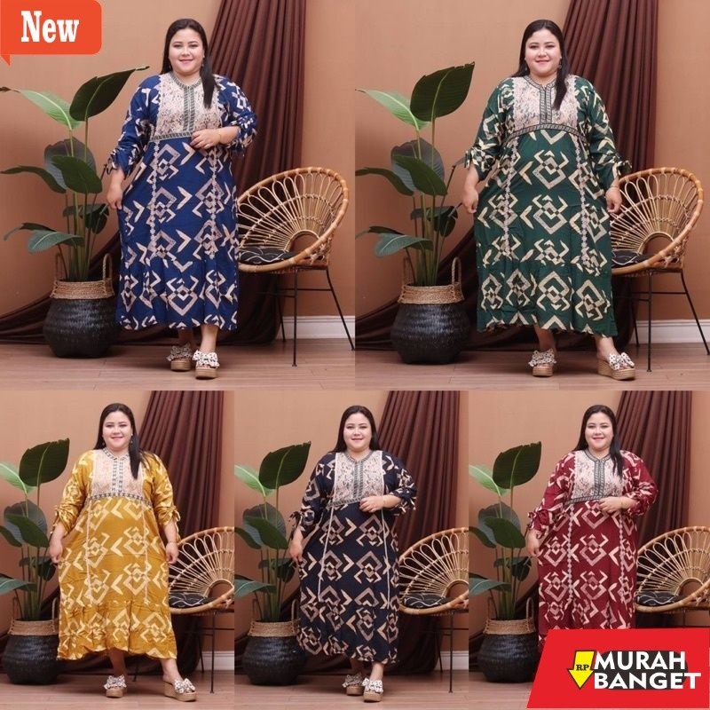 BAJU TIMUR TENGAH UNTUK LEBARAN- [COD] DASTER ARAB JUMBO LENGAN PANJANG BIG SIZE MOTIF RAYON PREMIUM