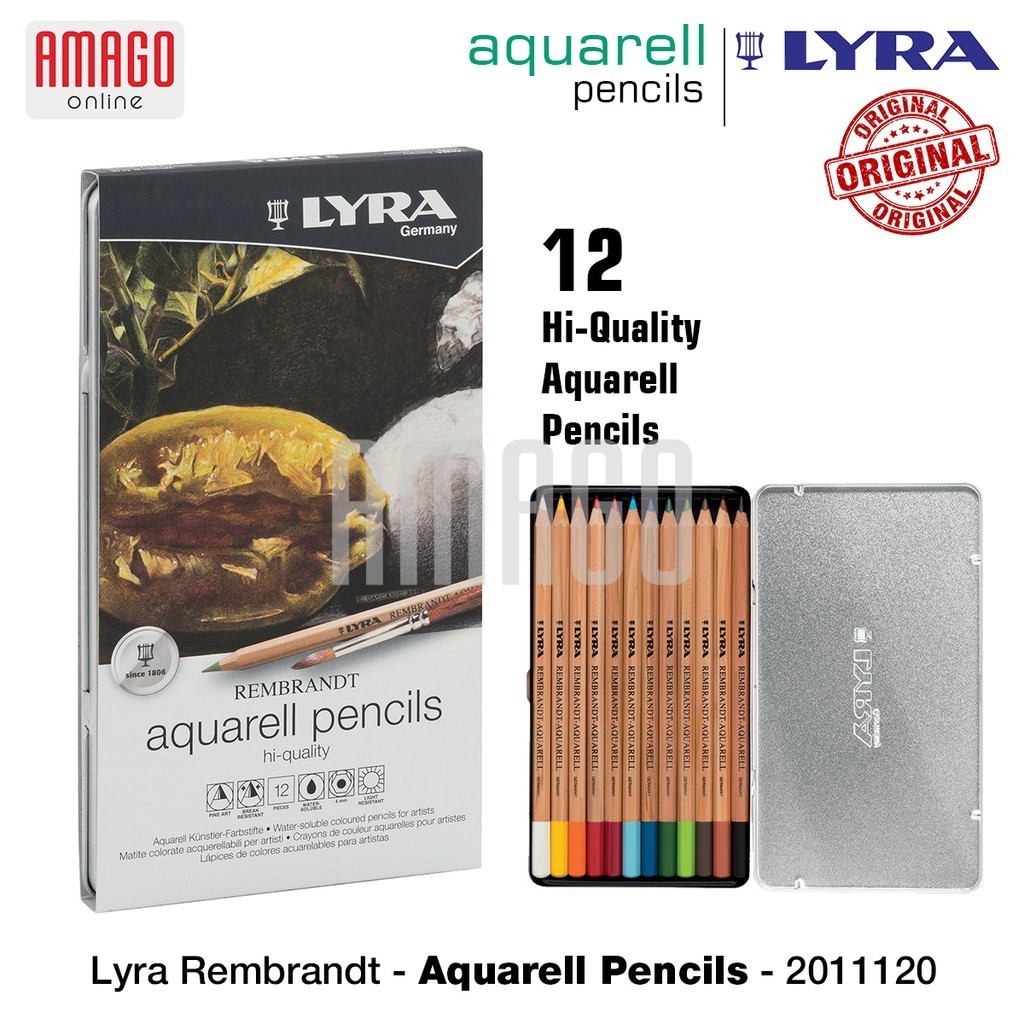 

LYRA - Rembrandt Aquarell Tin Box - 12 pcs - Assorted Colors - 2011120