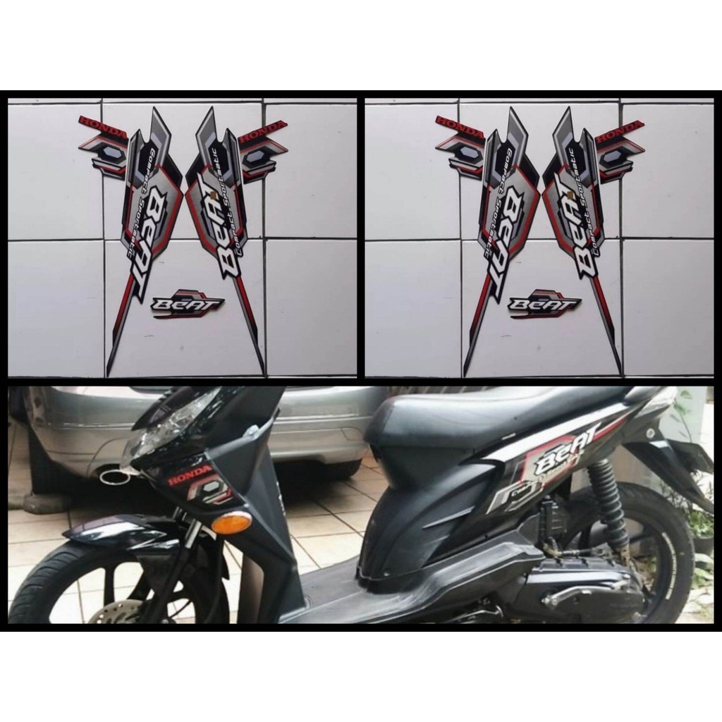 Stiker Striping Lis Les Bodi Motor Beat 2008 Karbu