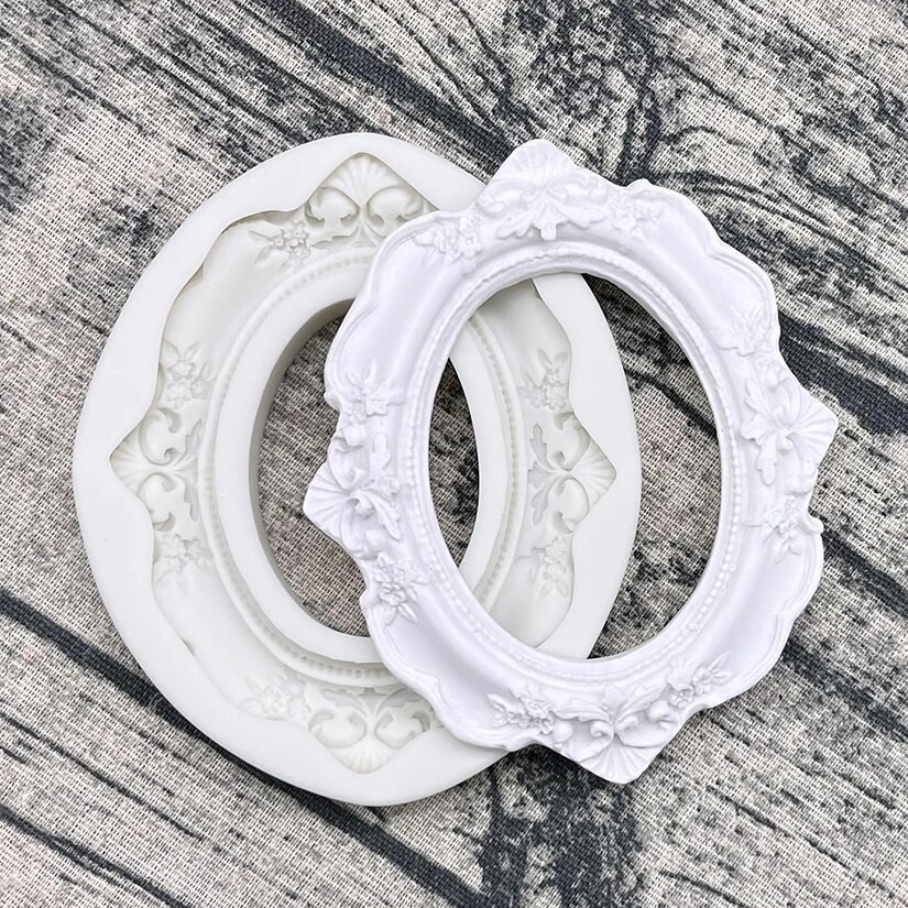 

Frame Shape Silicone Sugarcraft Mold Resin Tools Cupcake Baking Mould Fondant Cake Decorating Tools