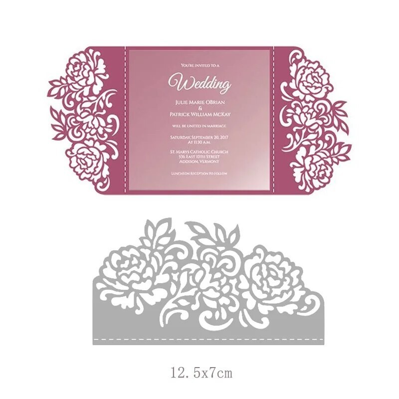 

Rose Leaves Border Metal Cutting Dies Stencils Die Cut for DIY Scrapbooking Album Paper Card Embossing New Die Cutter 2023