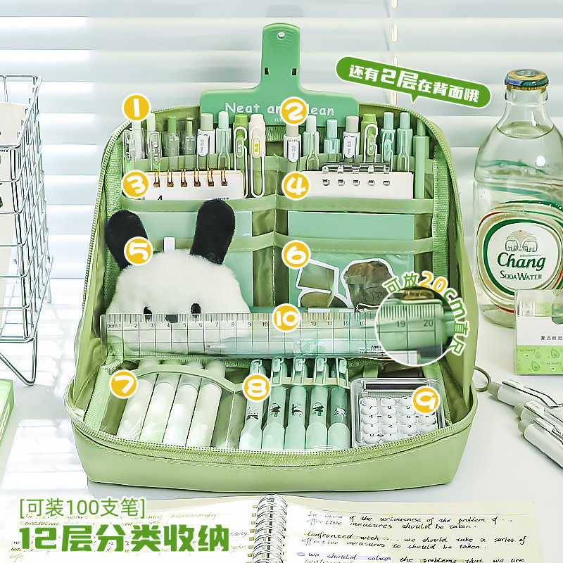 

Kotak Pensil 12 Lapis Panda Kapasitas Besar untuk Anak Perempuan Sekolah Dasar Siswa Sekolah Menengah Kotak Pensil Alat Tulis Tampilan Tinggi untuk Anak Laki-laki dan Perempuan