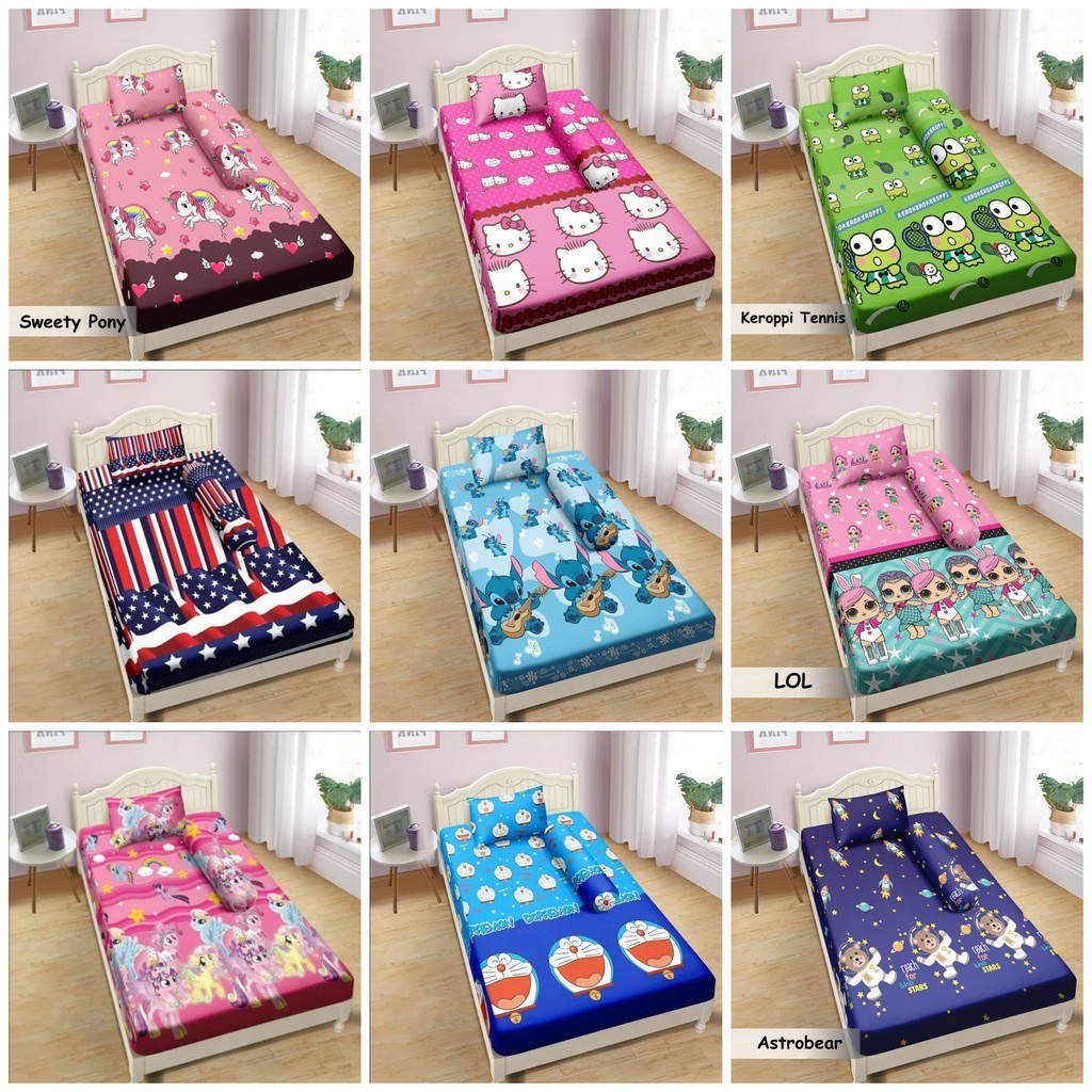 Sprei Lady Rose - Ukuran 100x200 & 120x200 / Sprei Murah / Sprei Anak Murah / Sprei Bedcover
