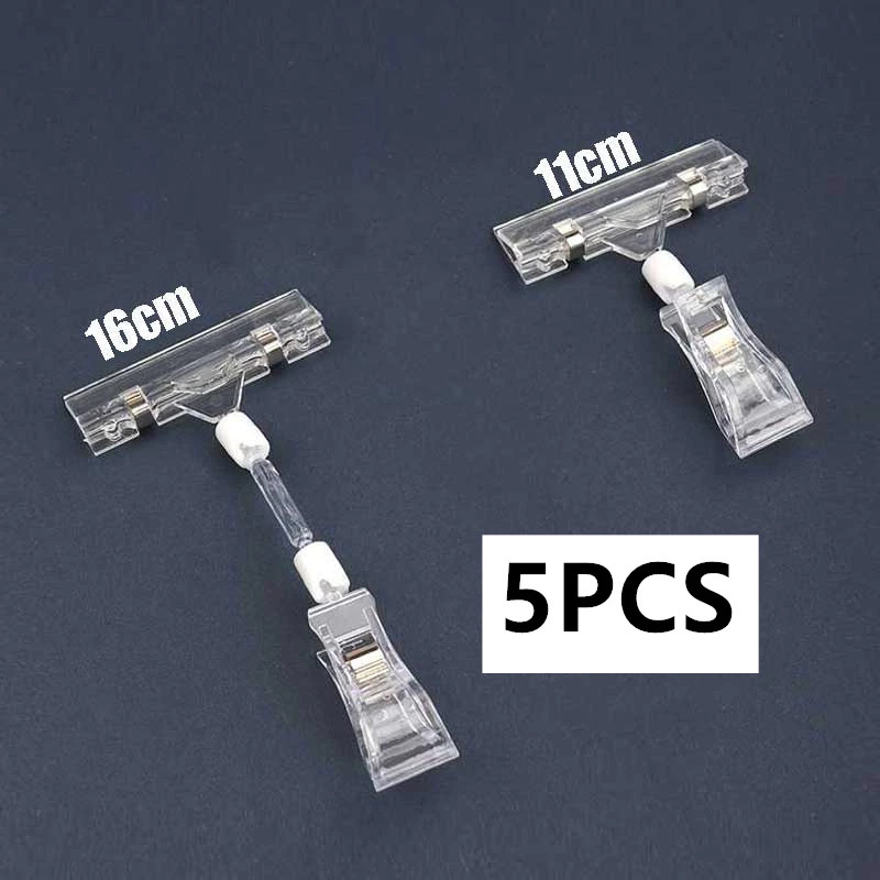 

5PCS jepitan promo Penjepit Label Papan Tag Hanger Transparan 11cm