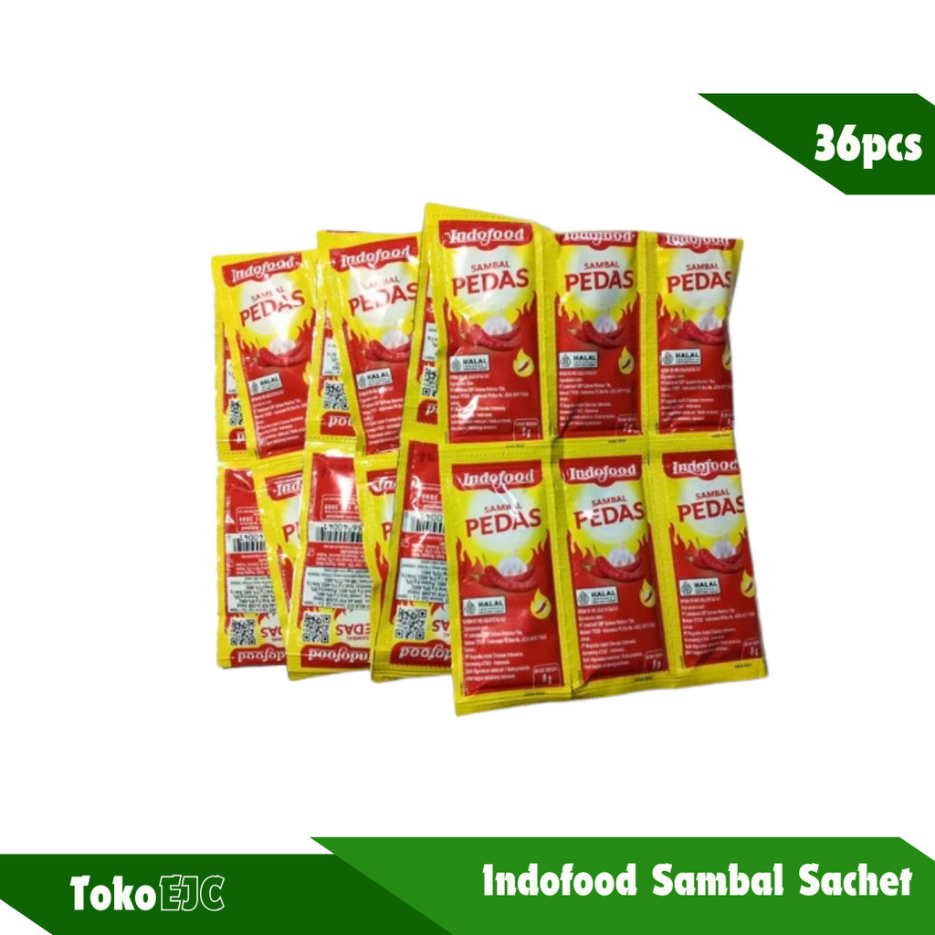 

[EJC] Indofood Sambal Pedas Sachet / Saos Sambel Pedas Sachet 36pcs @8gr