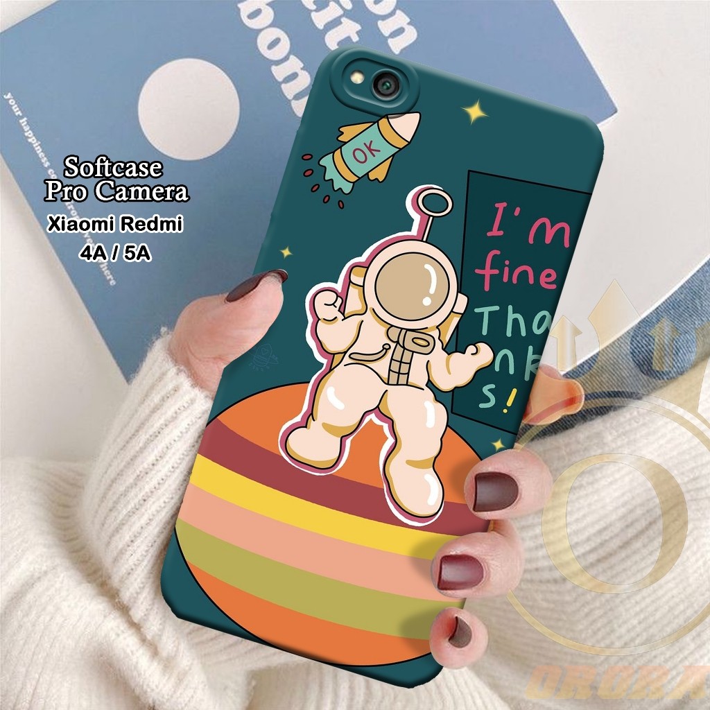 Softcase Xiaomi Redmi 4A / Xiaomi Redmi 5A -ORORA- Casing Xiaomi Redmi 4A - Motif case Astronot - So