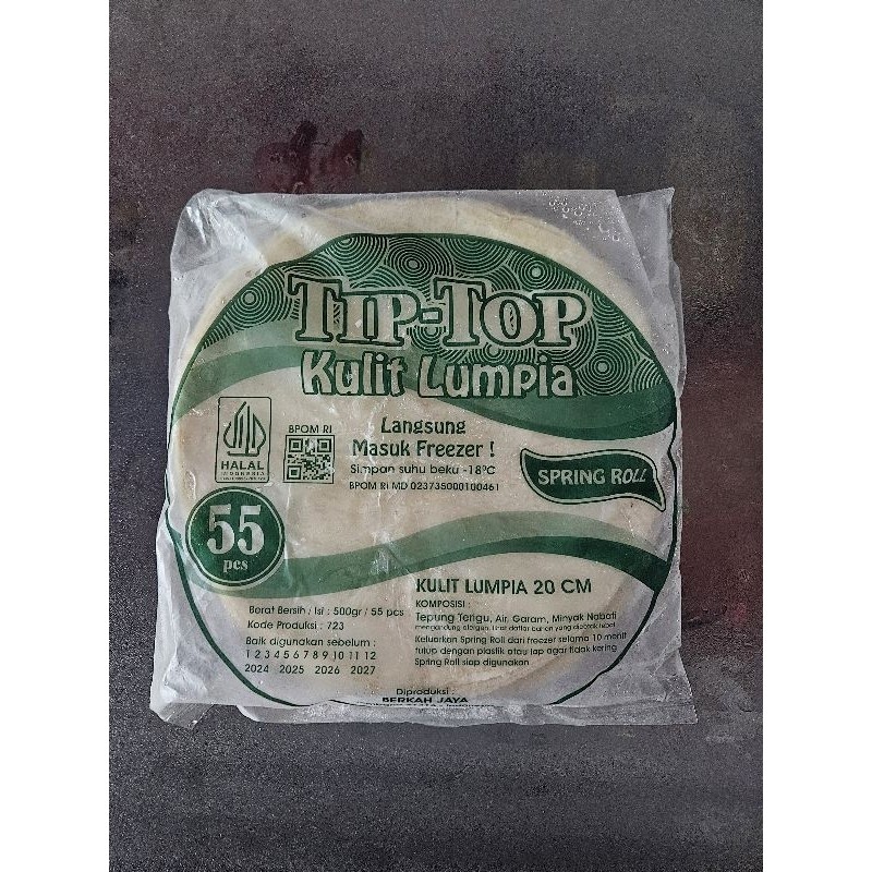 

tiptop kulit lumpia 20 cm, 500g isi 55 pcs