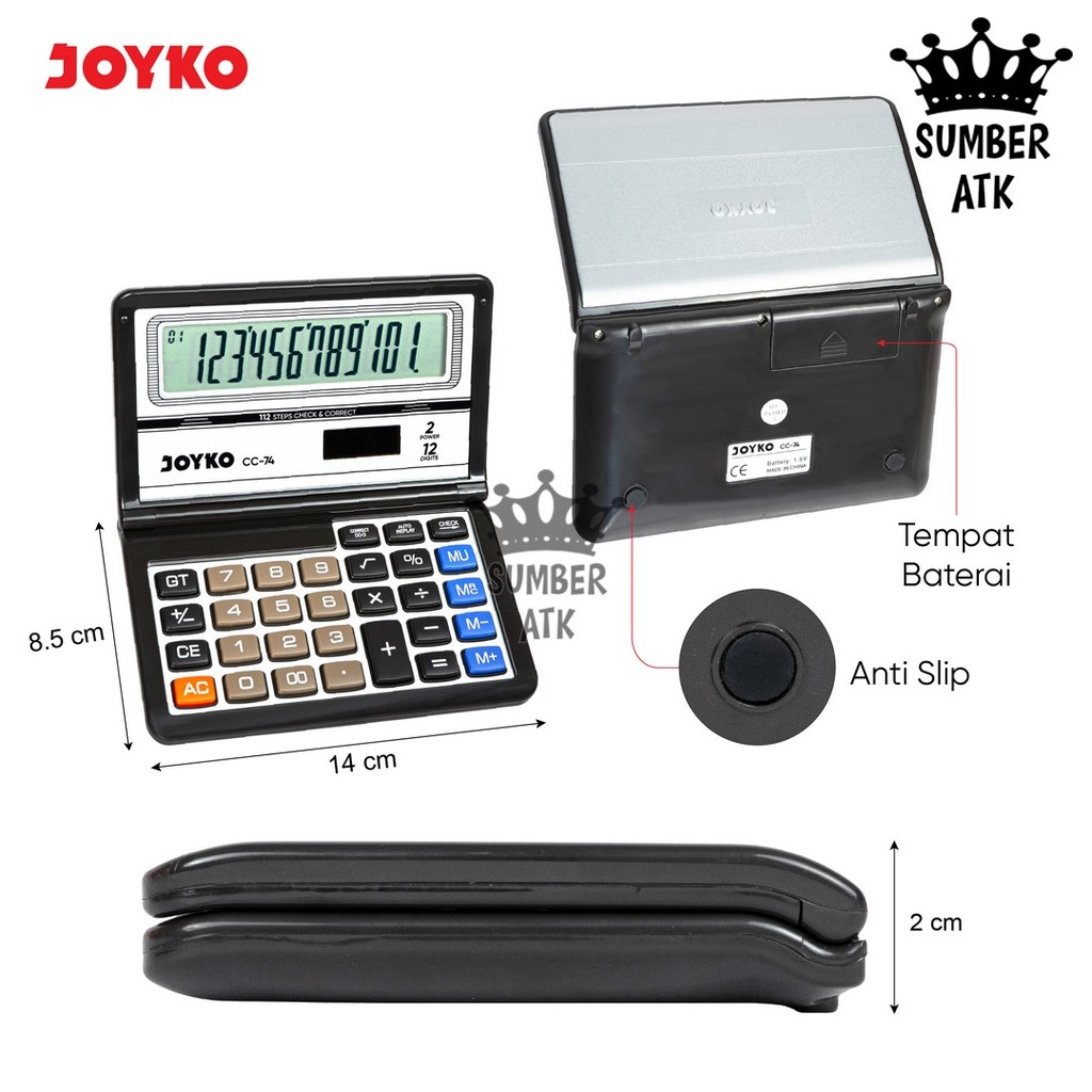 

Calculator Kalkulator Joyko CC-74 12 Digits Check & Correct