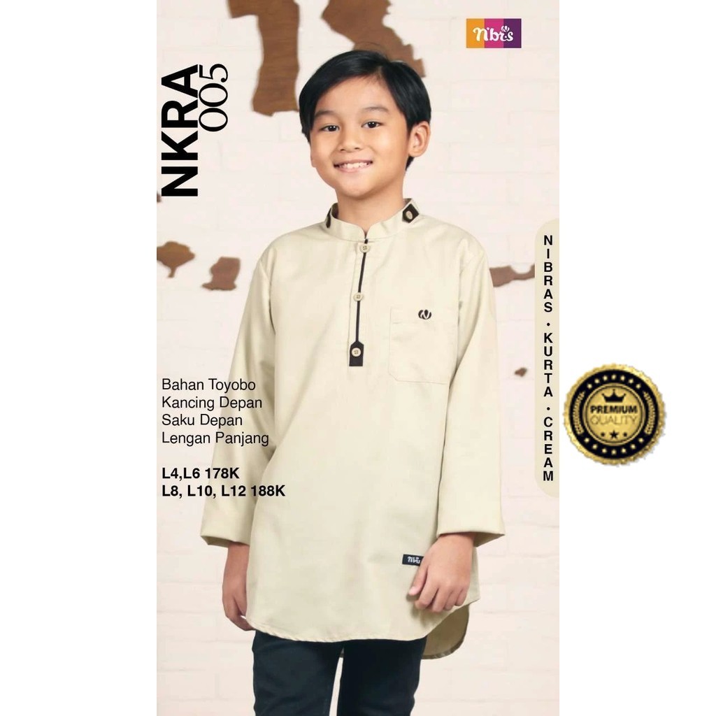 NIBRAS ORI - NKRA 005 Dailywear Baju Koko Anak Laki Laki  - Koko Kurta Anak Laki Laki - Koko Kurta A